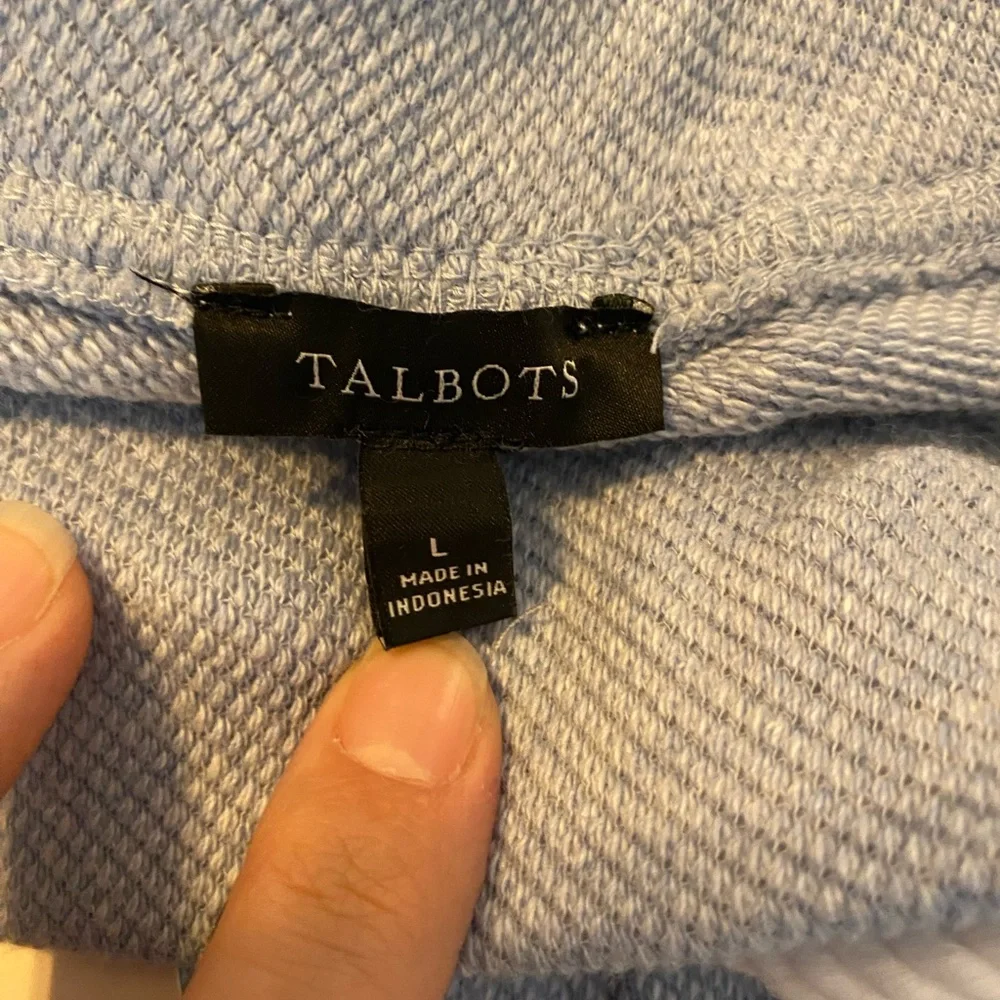 NWT Talbots Blue and White Striped Sleeveless LP Top and L Shorts Set